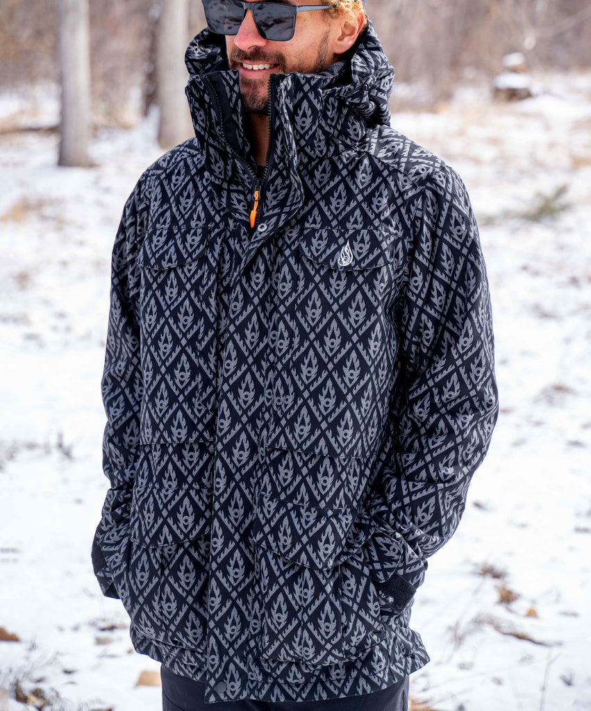 Great Turn Crown Onyx Sherpa Jacket by Alex Grey