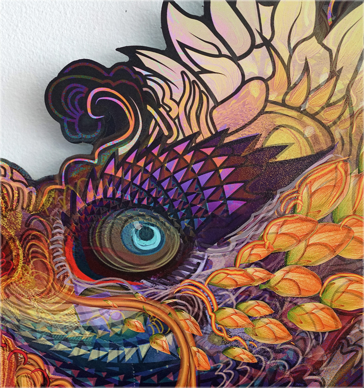 Hummingdragon XL Aluminum Print by Android Jones