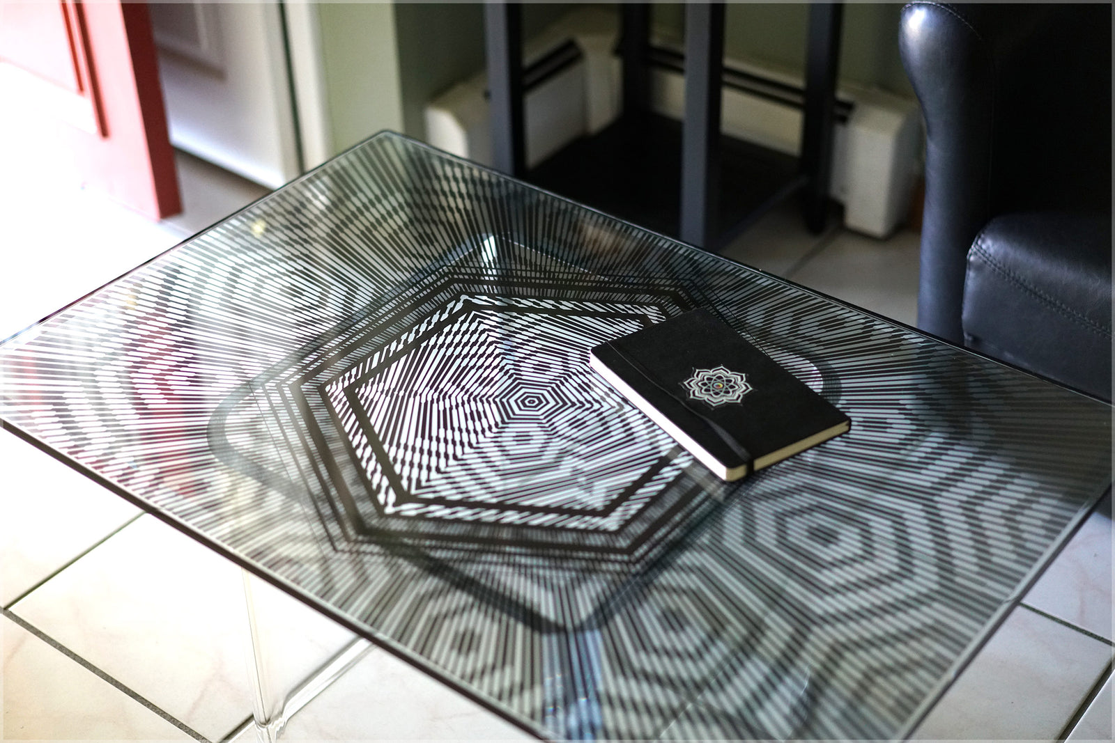 Hexagon Lattice Glass & Resin Transparent Surface by Cassady Bell