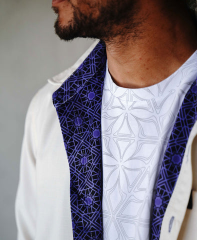 Viola Lined Button Down Shirt by Threyda