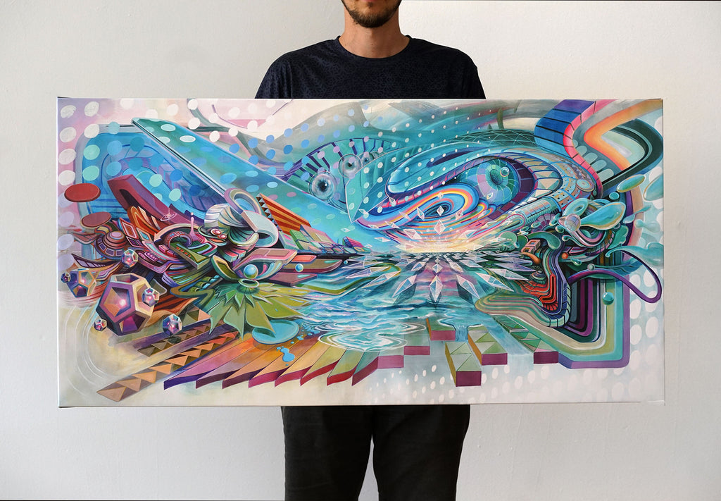 First Flight Stretched Canvas Print by Threyda x Apex