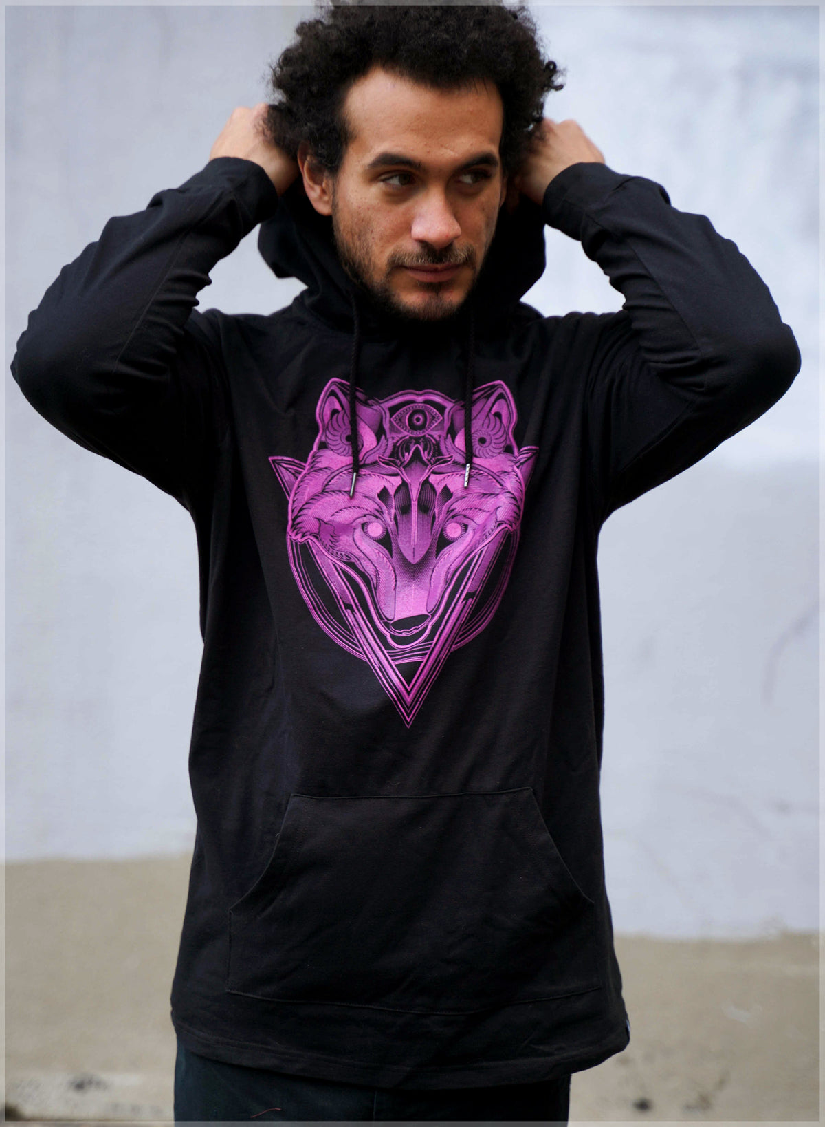 Wolf Screenprint Pullover by Mugwort