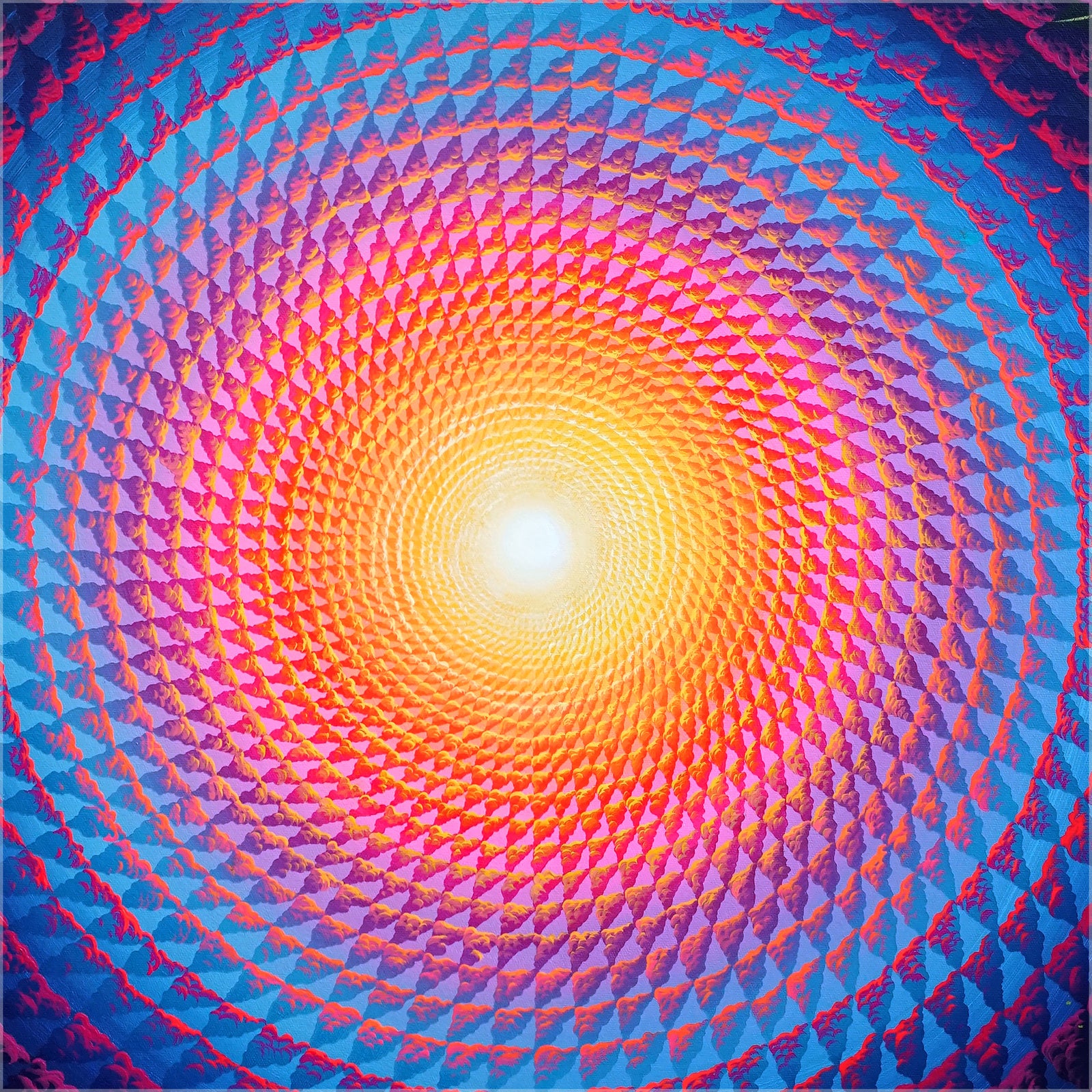 Flower Mandala XL Aluminum Print by Justin Lovato