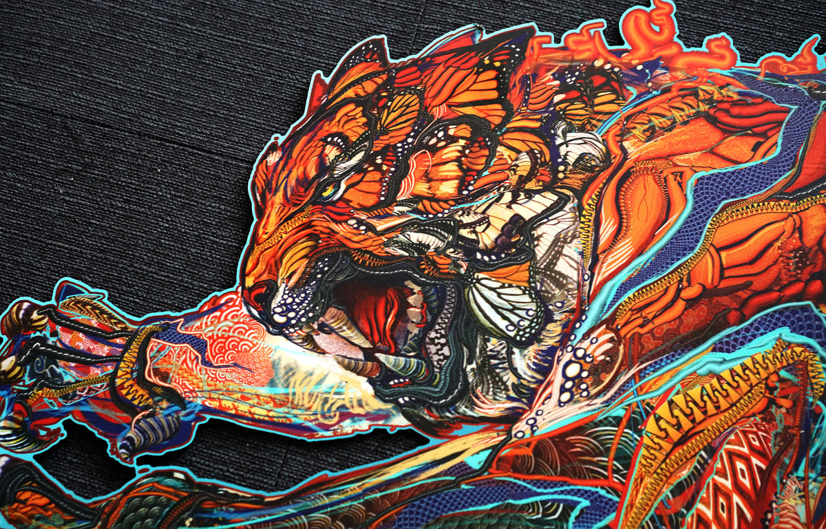 Swallowtail Tiger Aluminum Diecut Print by Android Jones - 48 HOUR AUCTION